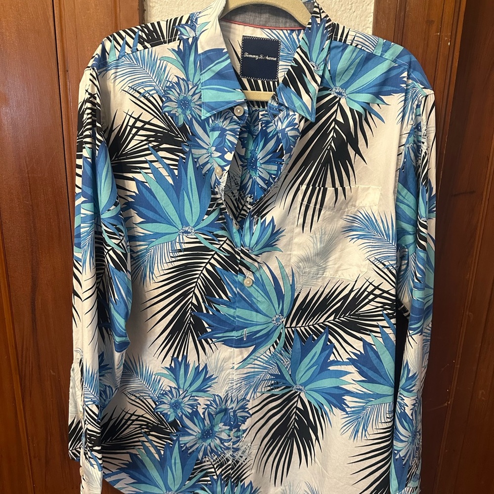 Tommy Bahama Kosta Coast Button down Royal Blue Floral Shirt NWT